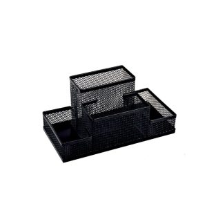 Suport birou 4 compartimente Negru ECADA