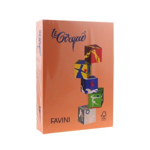Carton color A4 Portocaliu 205 FAVINI 160 g/mp