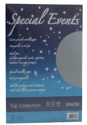 Carton metalizat A4 120 g/mp Argintiu FAVINI