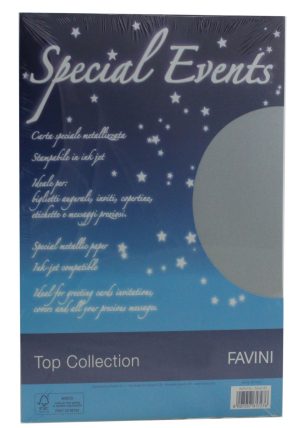 Carton metalizat A4 250 g/mp Argintiu FAVINI