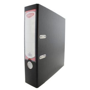 Biblioraft plastifiat 75 mm Negru DACO