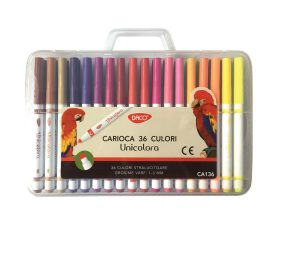 Carioca 36 culori vârf conic Unicoloră DACO