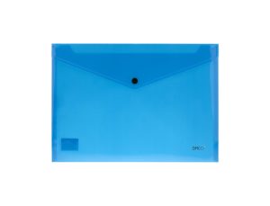 Mapă plastic plic cu capsă A4 Albastru neon DACO