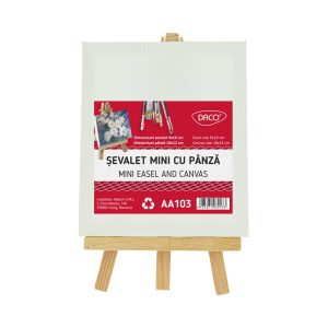 Șevalet mini cu pânză 10x12 cm DACO
