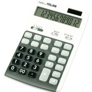Calculator 12 dg Blister gri MILAN