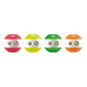 Ascuțitoare dublă cu container Sphere fluo MILAN