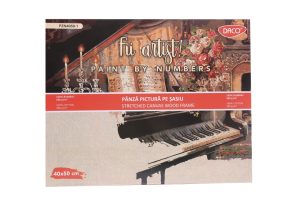 Pânză pictură pe numere Model pian 40x50 cm DACO