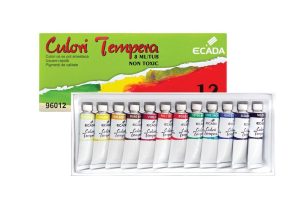 Culori tempera 12 culori 6 ml ECADA
