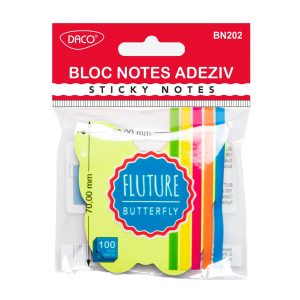 Bloc notes adeziv 7x7 mm Fluture DACO (Post-it)