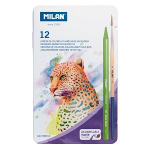 Creion grafit color solubil cutie metalică MILAN