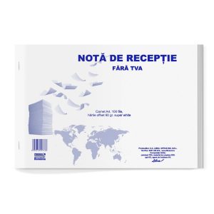 Notă de recepție fără TVA, A4 carnet 100 file L03738