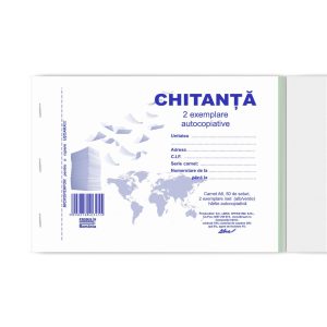 Chitanțier A6 2 exemplare autocopiative 100 file L03455
