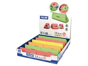 Ascuțitoare plastic dublă cu container SLIDE MILAN