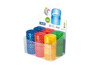 Ascuțitoare plastic dublă cu container DUET MILAN