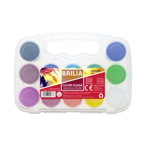 Culori guașă 12 culori 20 ml Brilia DACO