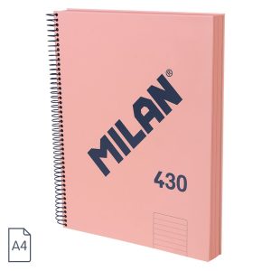 Caiet A4 120 file română spiră Roz MILAN