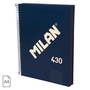 Caiet A4 120 file matematică spiră Albastru MILAN