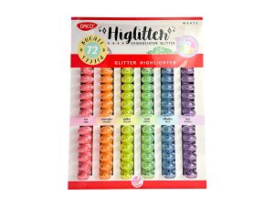 Display marker evidențiator glitter DACO 72 buc