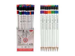 Creion negru cu radieră DACO Corp Alb CG111