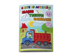 Carte colorat și activități A4 Mașini, trenuri, camioane 771197