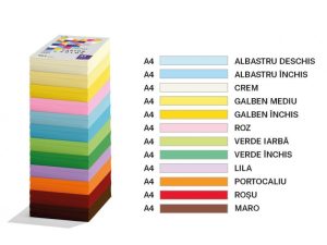 Carton color 160g/mp A4 250 coli ECADA Lila