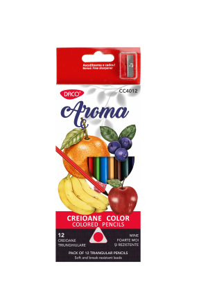 Creion color 12 culori parfumate Aroma DACO