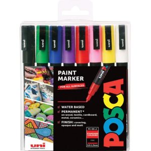 Marker acrilic 3M POSCA set 8 M1483