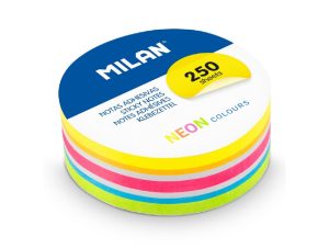 Bloc notes adeziv rotund 67 mm asortat MILAN