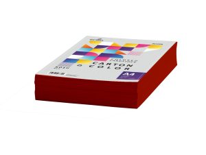 Carton color 160g/mp A4 250 coli ECADA Roșu
