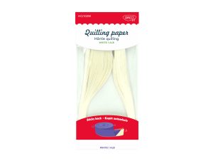 Hârtie quilling alb 42.5x0.5 cm, 100/set DACO