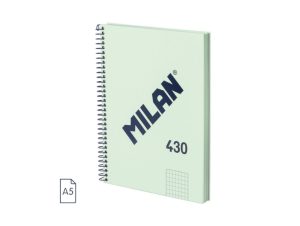 Caiet A5 80 file matematică spiră Verde MILAN