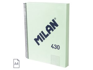 Caiet A4 120 file matematică spiră Verde MILAN
