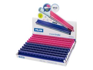 Liniar 15 cm metalic cu radieră MILAN