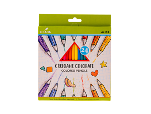 Creion color 24 culori mari ECADA