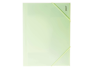 Mapă plastic cu elastic A4 Verde pastel DACO