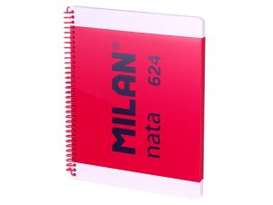 Caiet A4 80 file velin spiră Roz Nata MILAN