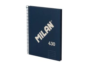 Caiet A5 80 file română spiră Albastru MILAN