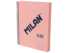 Caiet A4 120 file matematică spiră Roz MILAN