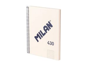 Caiet A5 80 file matematică spiră Bej MILAN
