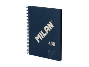 Caiet A5 80 file matematică spiră Albastru MILAN