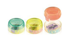 Ascuțitoare plastic simplă cu container SPIN LOOK 2 MILAN