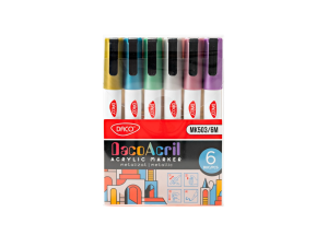 Marker acrilic set 6 metalizat DACO MK503/6M