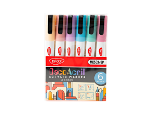 Marker acrilic set 6 pastel DACO MK503/6P