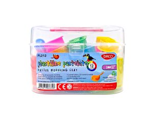 Plastilină 12 culori pastelate DACO PL212