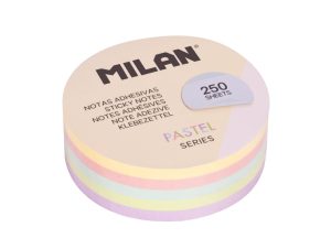 Bloc notes adeziv rotund 67 mm asortat pastel MILAN