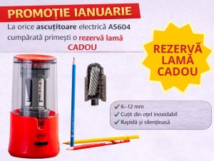 PROMOȚIE: Ascuțitoare electrică DACO AS604 + Rezervă lamă CADOU