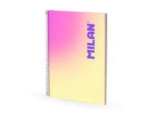 Caiet A4 90 file AR spiră MILAN galben Sunset 57143E90SNY