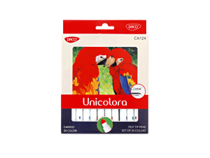 Carioca 24 culori vârf conic Unicoloră DACO