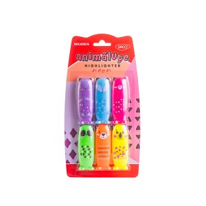 Marker evidențiator set 6 mini animaluțe DACO MK408/6